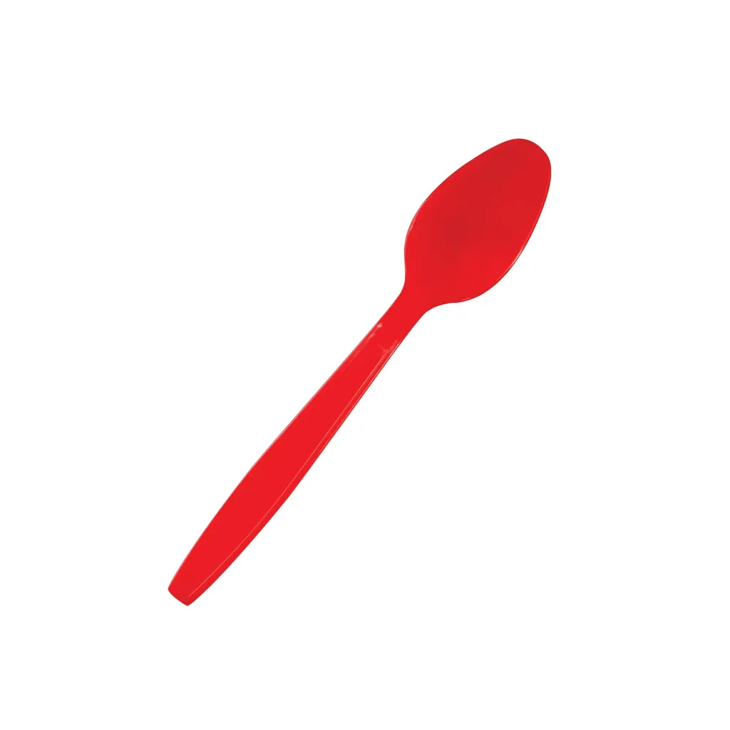 Reusable Heavy Duty Spoon Red Pk20