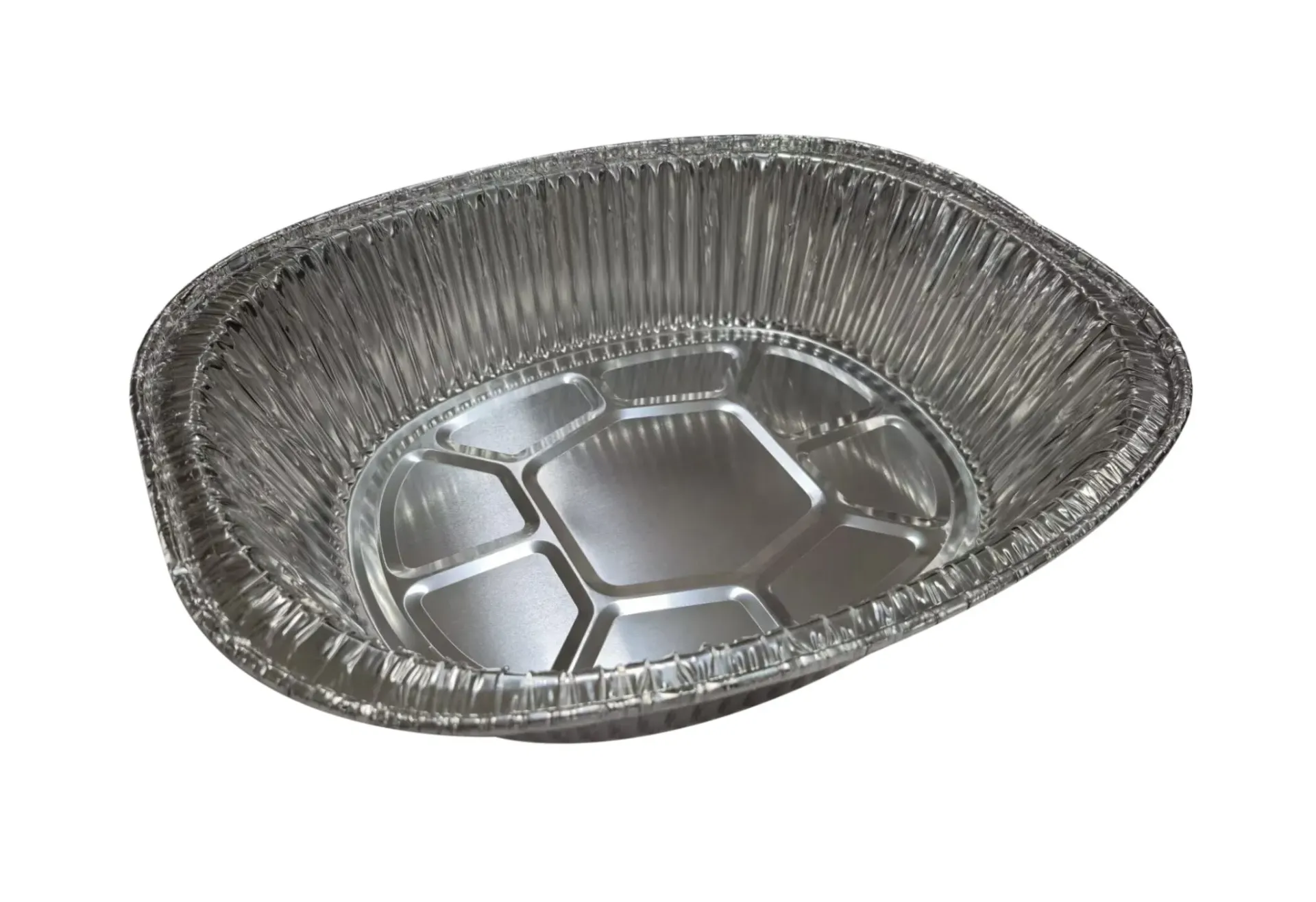 350mm x 280mm x 80mm Oval Foil Tray Pk2