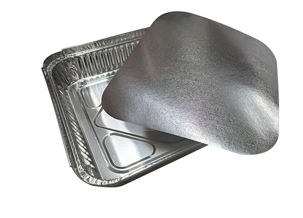 230mm x 230mm x 50mm Square Foil Tray with Paper Lid Pk3