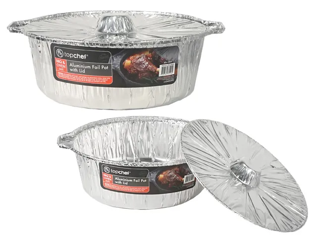 ALUMINUM FOIL POT W/LID 33CM [24/0]