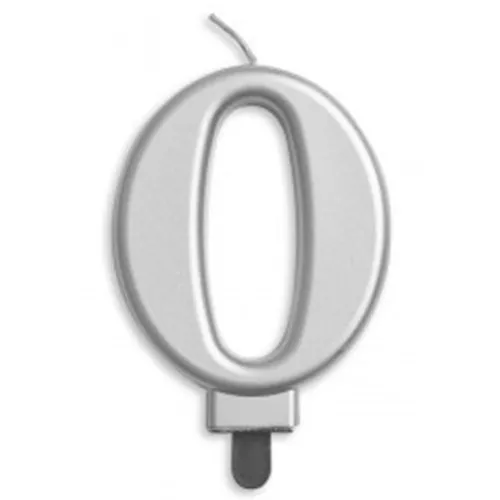 [431250] CANDLE NUMERAL JUMBO SILVER #0