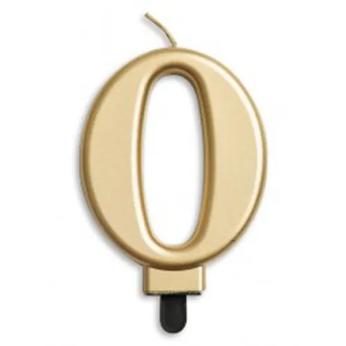 [431260] CANDLE NUMERAL JUMBO GOLD #0