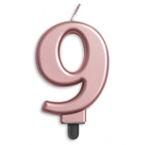 CANDLE NUMERAL JUMBO ROSEGOLD #9