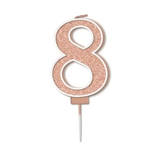 CANDLE SPARK.FIZZ #8 R.GOLD P1