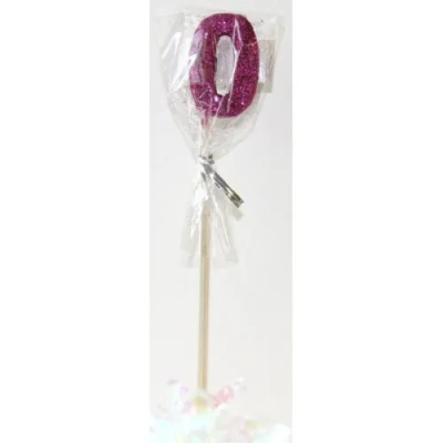 CANDLE PINK GLITTER L/stick #0