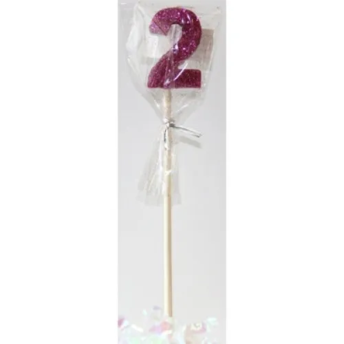 [447502] CANDLE PINK GLITTER L/stick #2