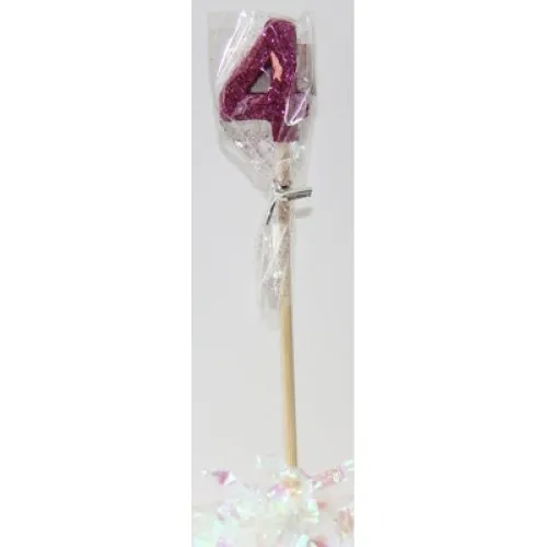 CANDLE PINK GLITTER L/stick #4