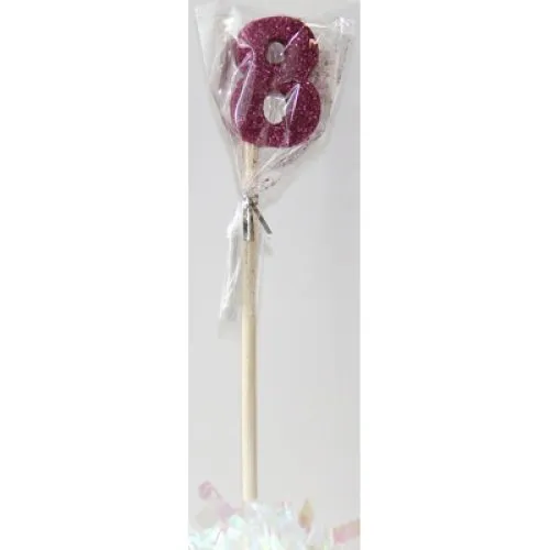 CANDLE PINK GLITTER L/stick #8