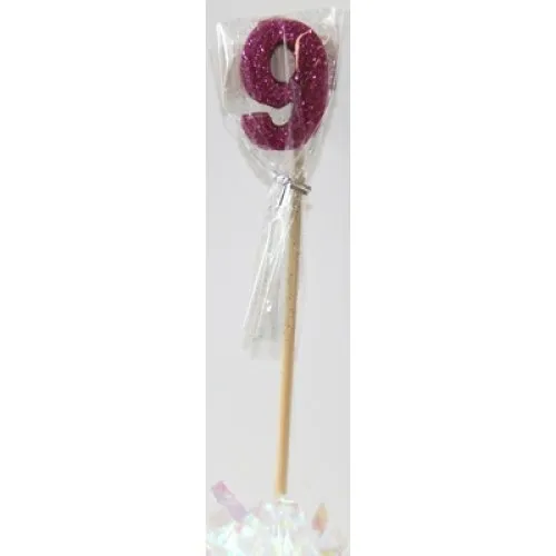 CANDLE PINK GLITTER L/stick #9