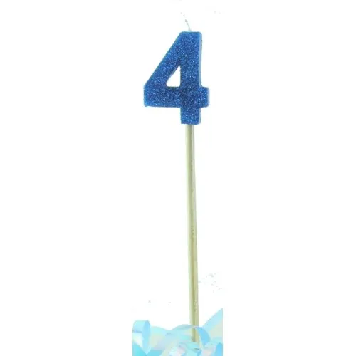 [447704] CANDLE BLUE GLITTER L/stick #4