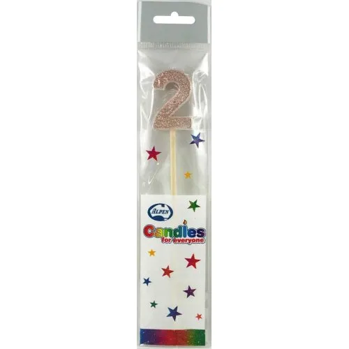 [447752] CANDLE ROSEGOLD GLITTRL/stick #2