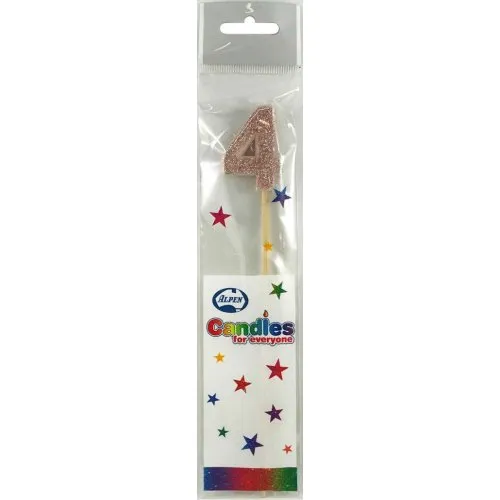 [447754] CANDLE ROSEGOLD GLITTRL/stick #4