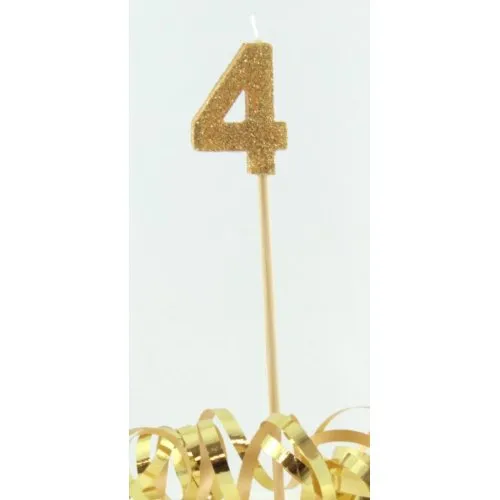 CANDLE GOLD GLITTER L/stick #4