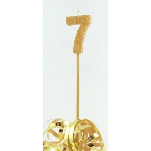 CANDLE GOLD GLITTER L/stick #7