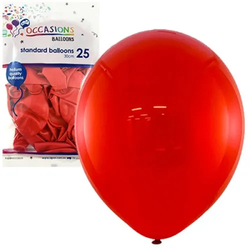 [203111] BALLOON STD P25 30CM RED