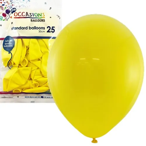 [203115] BALLOON STD P25 30CM YELLOW