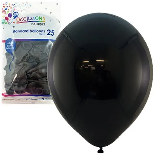 [203118] BALLOON STD P25 30CM BLACK