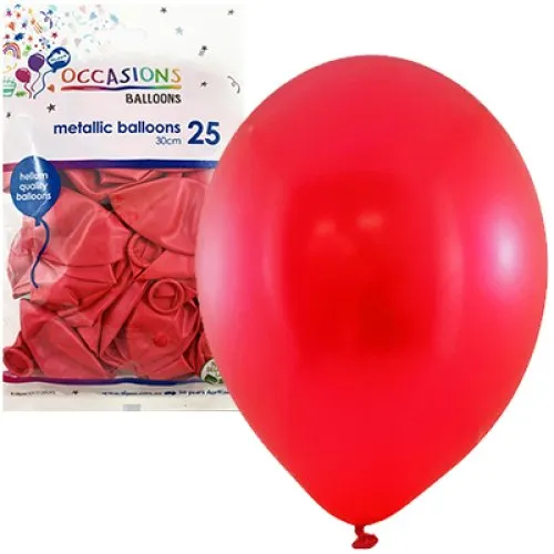 [203141] BALLOON MET P25 30CM RED