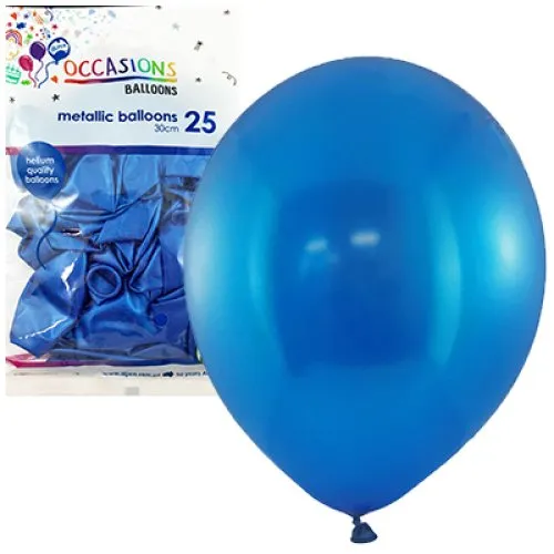 BALLOON MET P25 30CM ROY.BLUE
