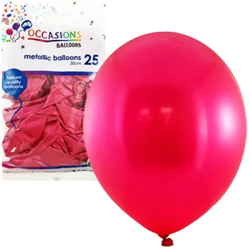 [203147] BALLOON MET P25 30CM FUCHSIA