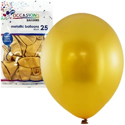 [203152] BALLOON MET P25 30CM GOLD
