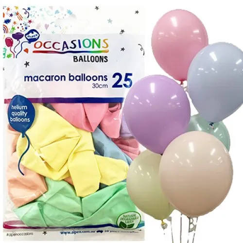 [203190] BALLOON MACARON P25 30CM ASSTD