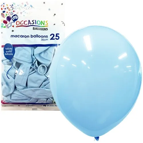 [203191] BALLOON MACARONP25 30CM LTBLUE
