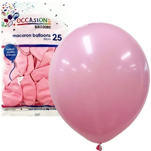 [203192] BALLOON MACARONP25 30CM LTPINK