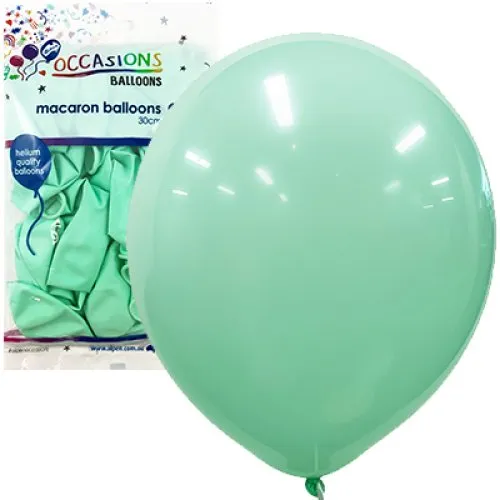 BALLOON MACARONP25 30CM GREEN