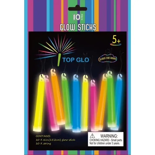 [251612] GLOW 6"LIGHTSTICK/STRING AST10