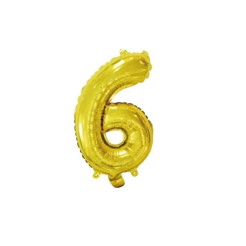 [213006] Foil Balloon 14" DECROTEX GOLD #6 P1