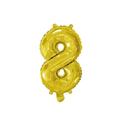 [213008] Foil Balloon 14" DECROTEX GOLD #8 P1