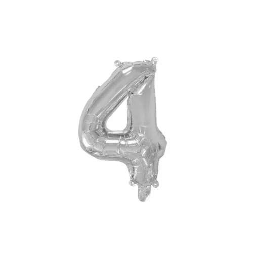 [213014] Foil Balloon 14" DECROTEX SILVER #4 P1