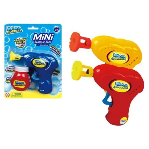 BUBBLE GUN W/40ML 3 ASTD