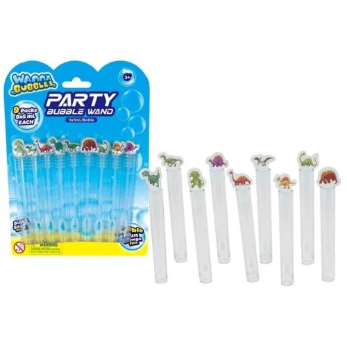 BUBBLE WAND 5ML MINI DINO PK9