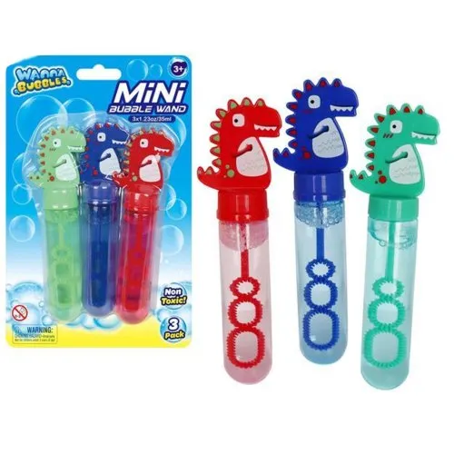 BUBBLE WAND 35ML DINO MINI PK3