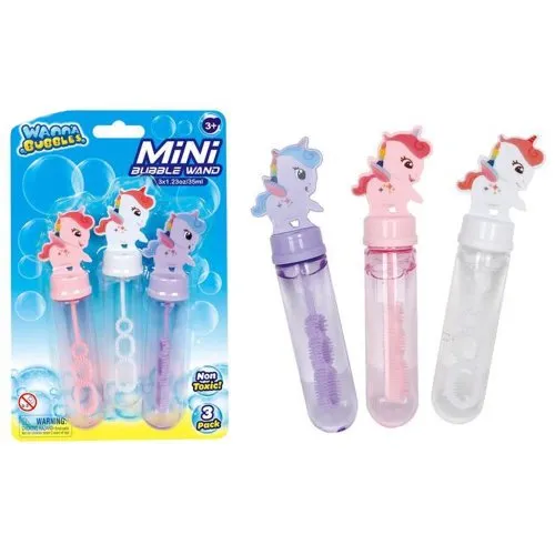 BUBBLE WAND 35ML UNICORN PK3