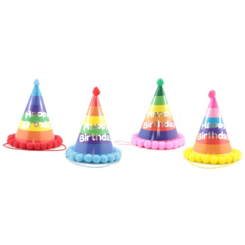 [202146] HAT POMPOM ASTD STRIPE20cmBg20