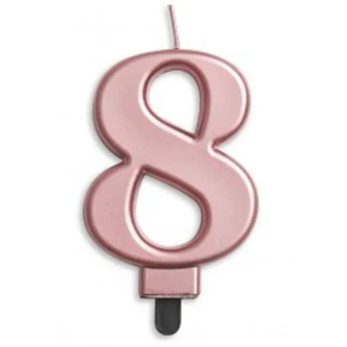 [431278] CANDLE NUMERAL JUMBO ROSEGOLD #8