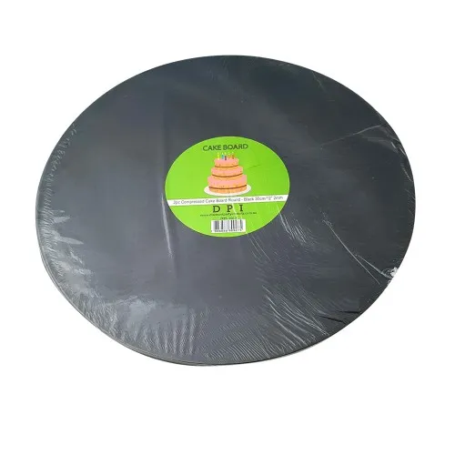 [DPI1013] Compressed Cake Board Round - black 12" 2mm