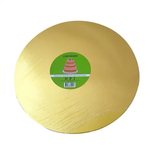 [DPI1176] Cake Board Round - Gold Foil 12" 4mm
