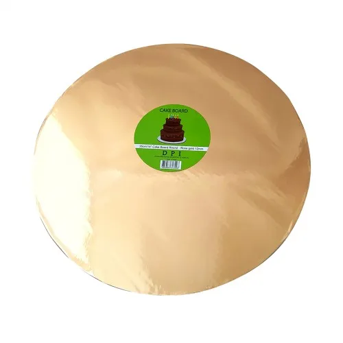 [DPI1388] Cake Board Round - Rose Gold Foil 35cm 12mm