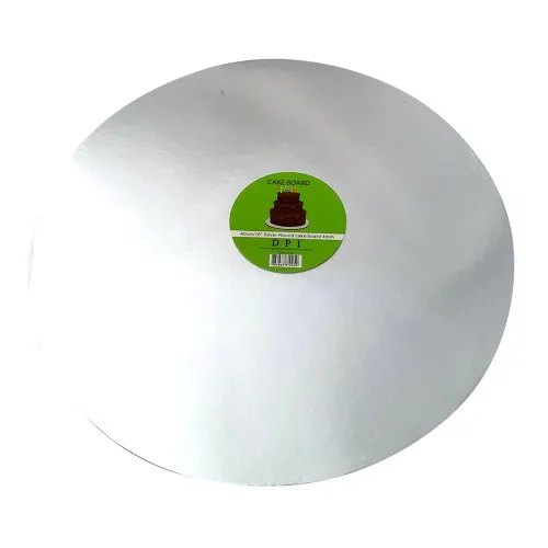 Cake Board Round - Silver Foil 16" 4mm