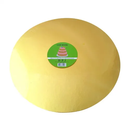 Cake Board Round - Gold Foil 14" 4mm