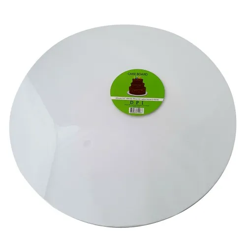 [DPI1182] Cake Board Round - White Foil 16" 4mm