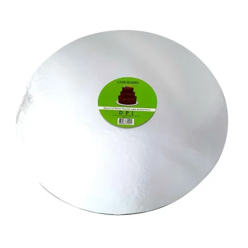 Cake Board Round - Silver Foil 14" 4mm