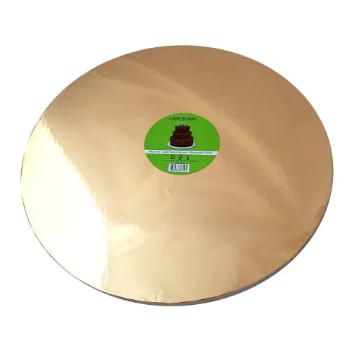 Cake Board Round - Rose Gold Foil 40 cm 12mm