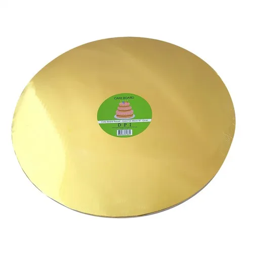 Cake Board Round - Gold Foil 40cm 12mm