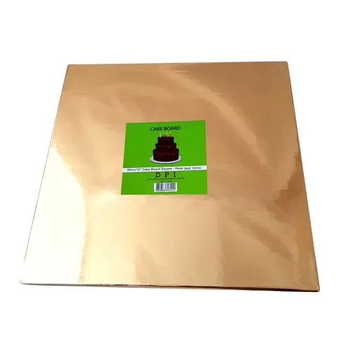 [DPI1390] Cake Board Square - Rose Gold Foil 30cm 12mm