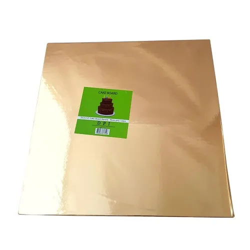 [DPI1391] Cake Board Square - Rose Gold Foil 35cm 12mm